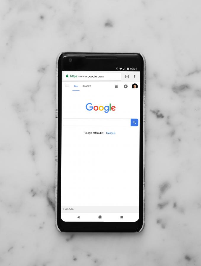 Google mobil marmorplade