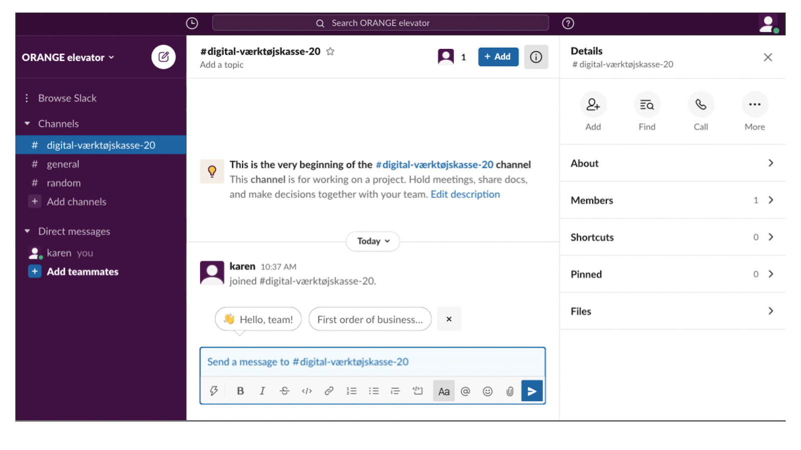 Slack - Interface
