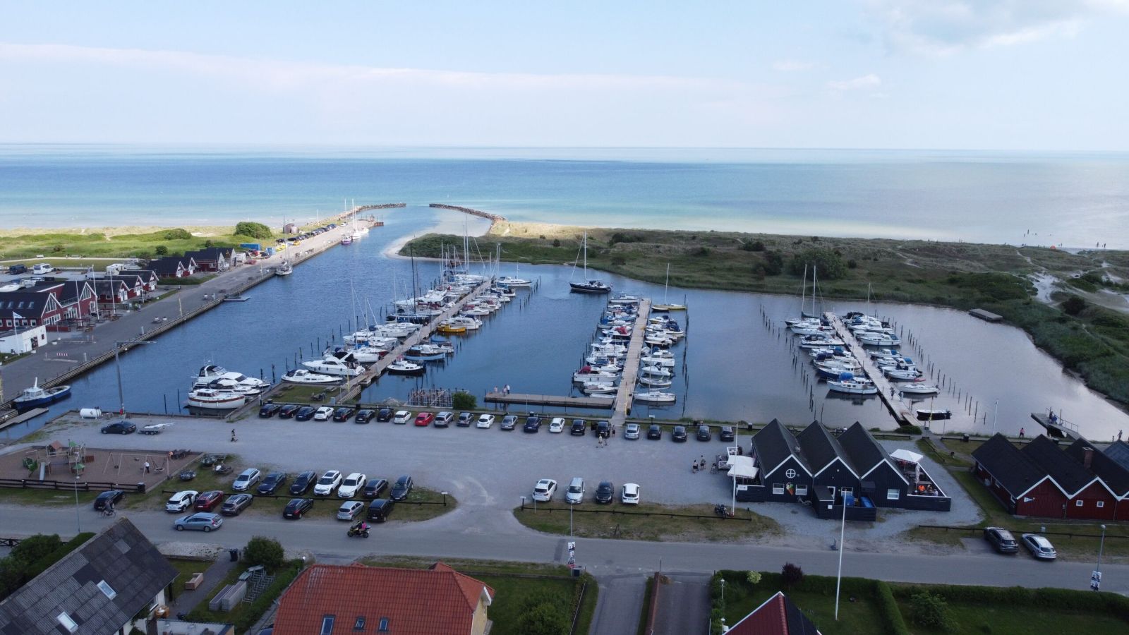 Dronefoto af Hou Havn