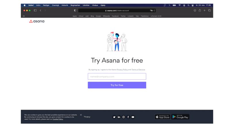 Asana - Oprettelse 2