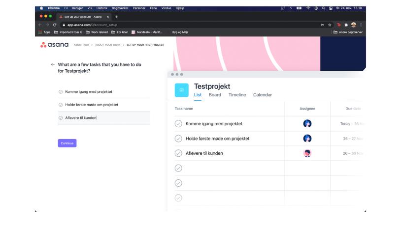 Asana - Oprettelse 4