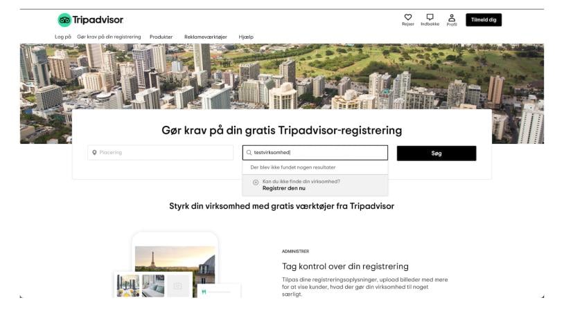 Tripadvisor - Gør krav 2