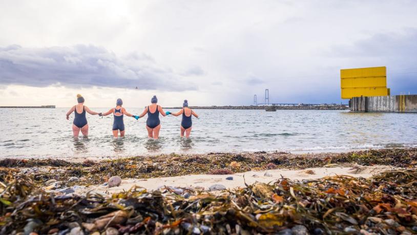 Badning ved Storebæltsbroen