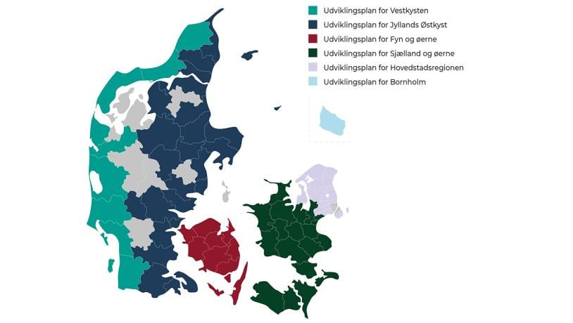 Danmarkskort over udviklingsplaner