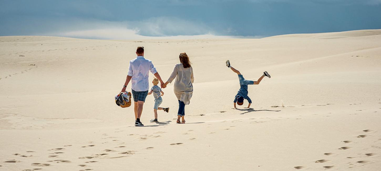 Familie ved Råbjerg Mile